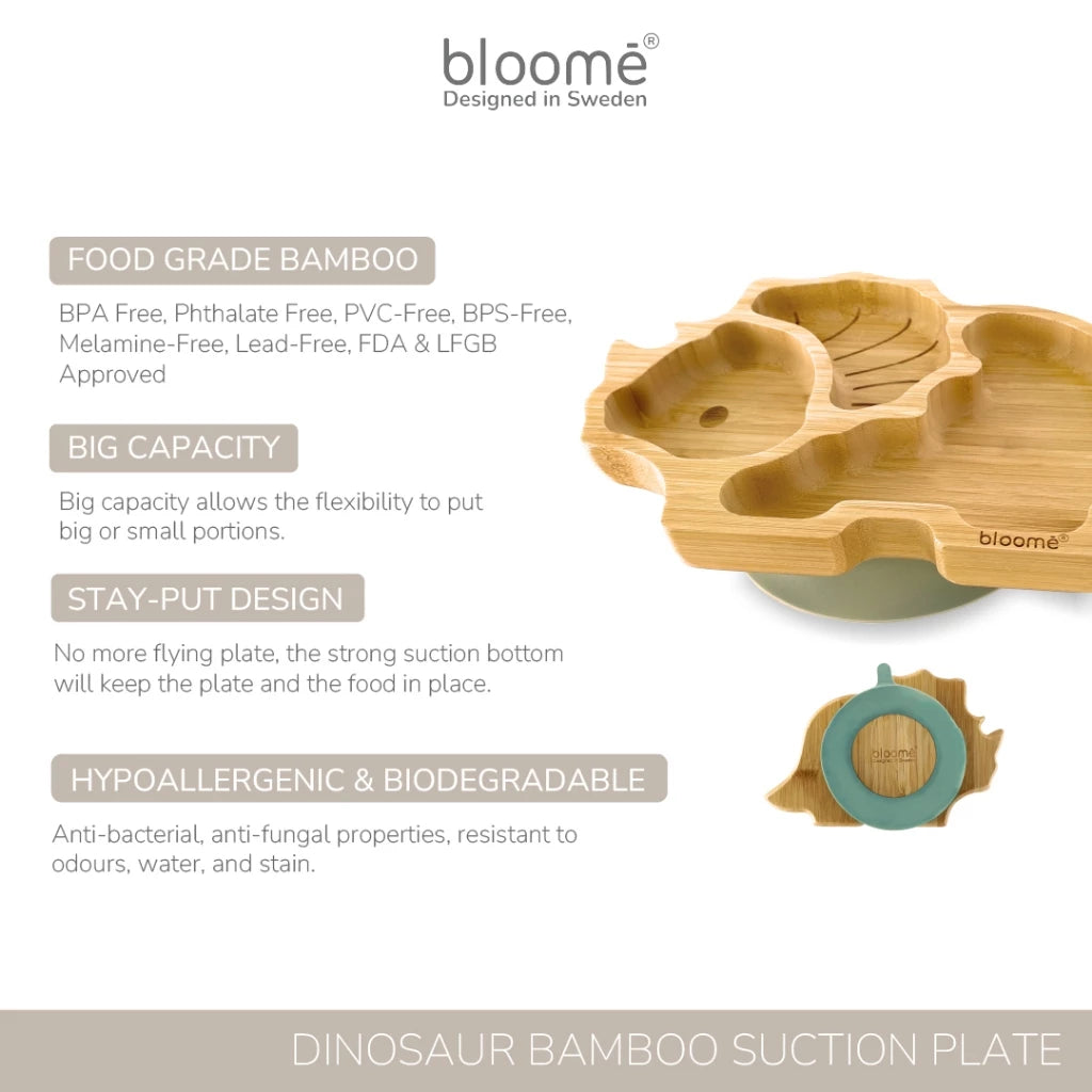 Dinosaur Bamboo Suction Plate