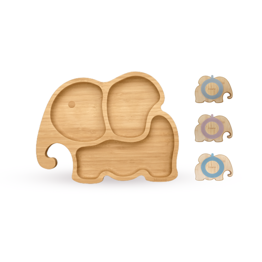 Elephant Bamboo Suction Plate