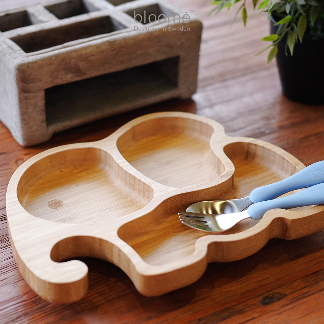 Elephant Bamboo Suction Plate