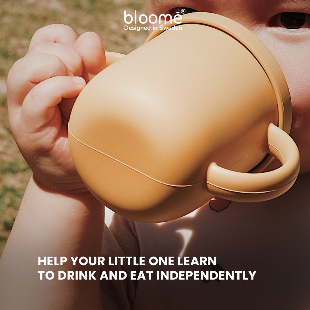 BLOOME – 4-in-1 Silicone Cup For Baby Toddler And Kids | Gelas Silikon Bayi Sedotan Snack Sippy Straw Cup Multifungsi Premium