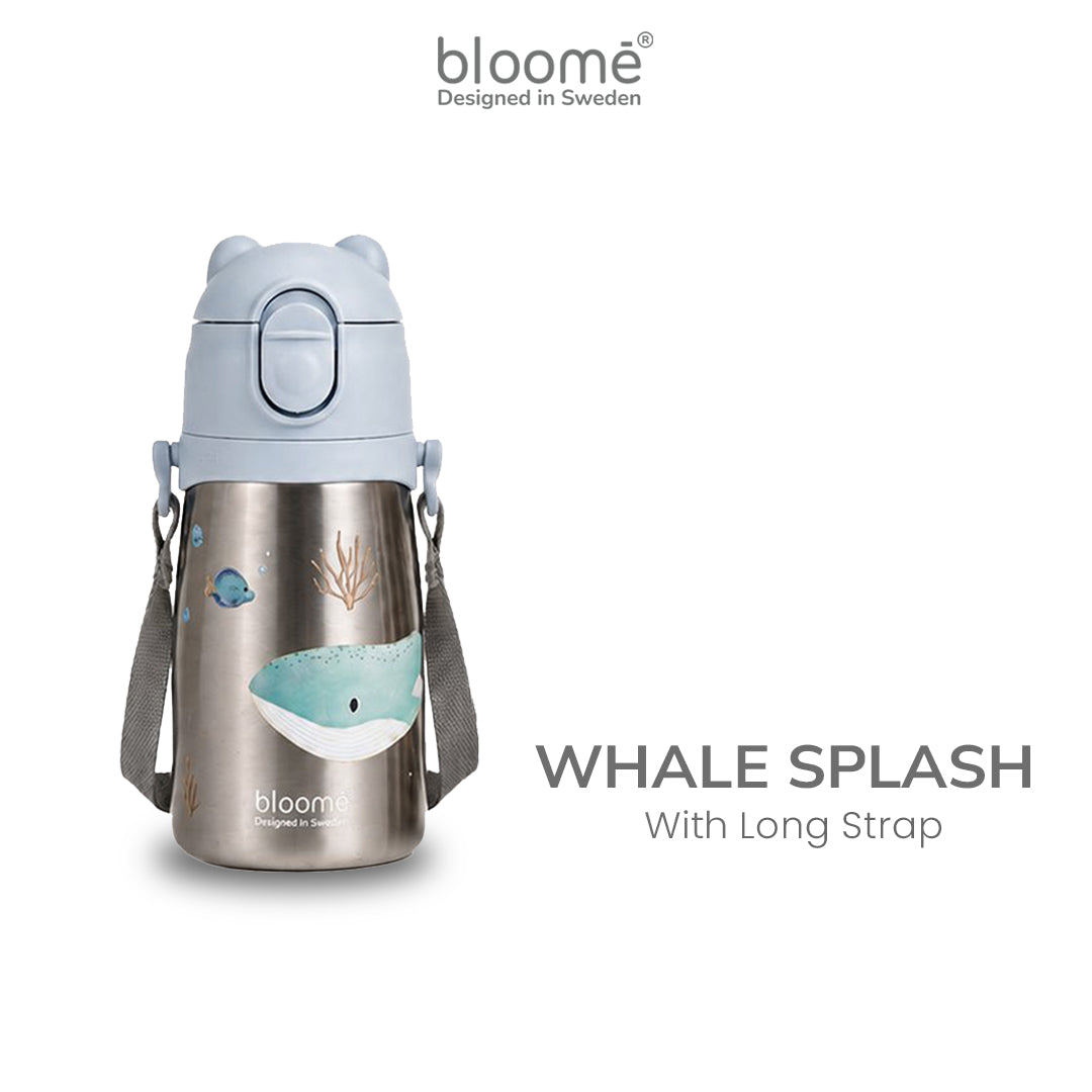 BLOOME - Stainless Training Straw Cup Long Strap/Ergonomic Handle