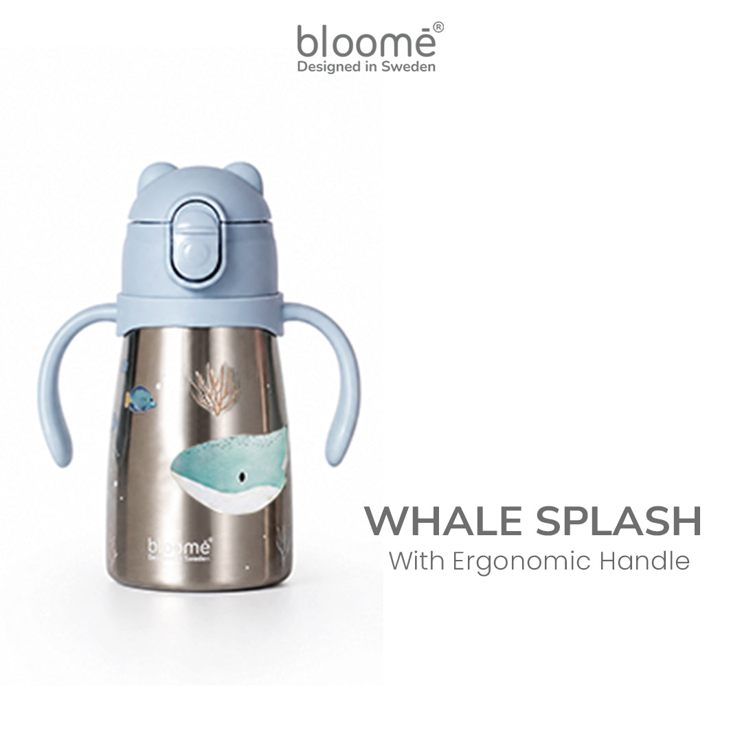 BLOOME - Stainless Training Straw Cup Long Strap/Ergonomic Handle