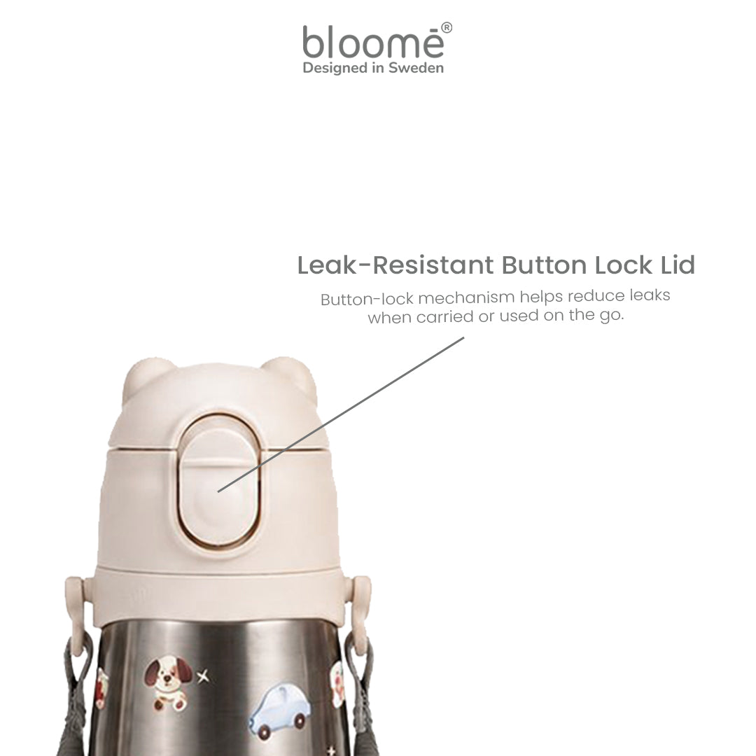 BLOOME - Stainless Training Straw Cup Long Strap/Ergonomic Handle