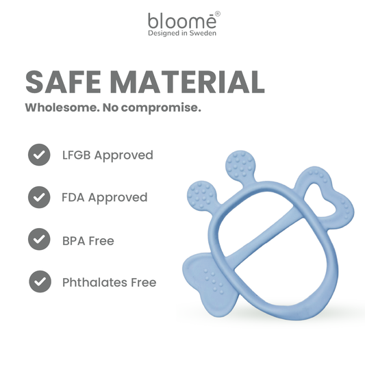 BLOOME Baby Silicone Bee Teether | Gelang Gigit Bayi Silikon BPA Free