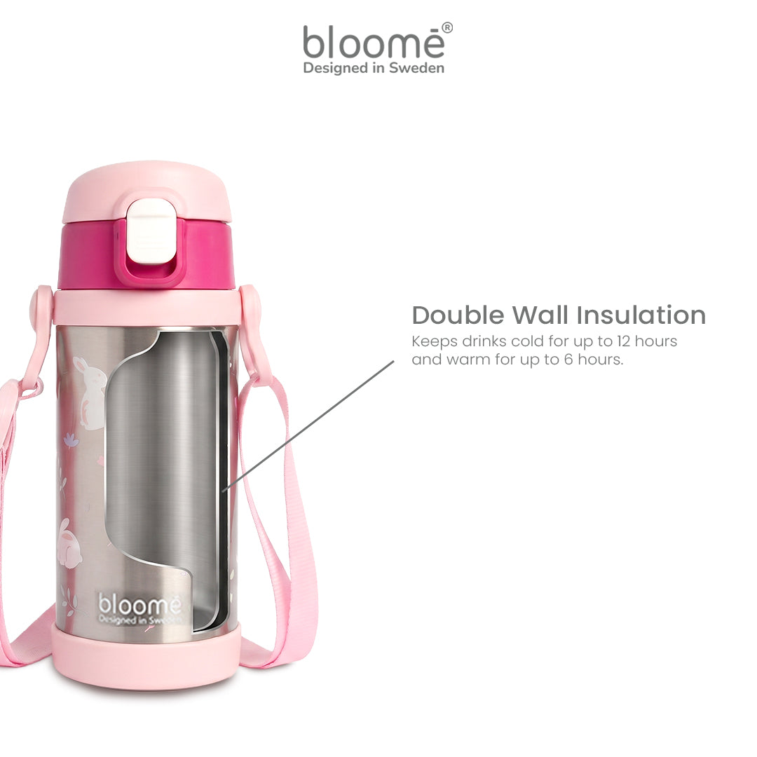 Bloome Stainless SipStrap™ Straw Cup – Botol Minum Anak 350ml
