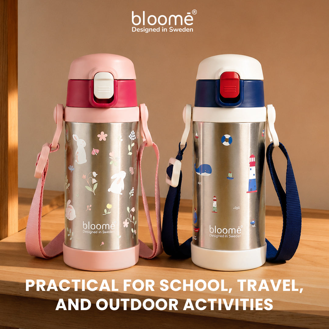 Bloome Stainless SipStrap™ Straw Cup – Botol Minum Anak 350ml
