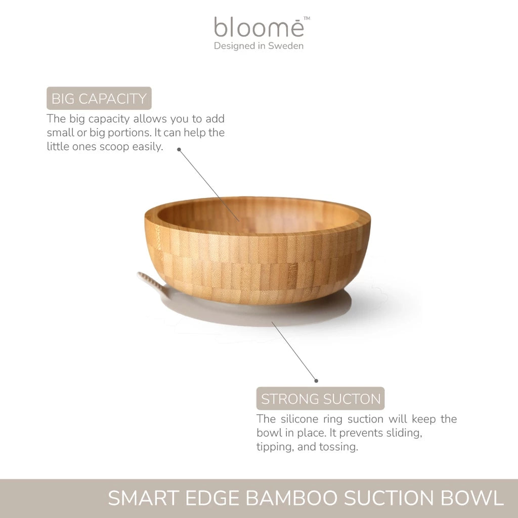 Smart Edge Bamboo Suction Bowl
