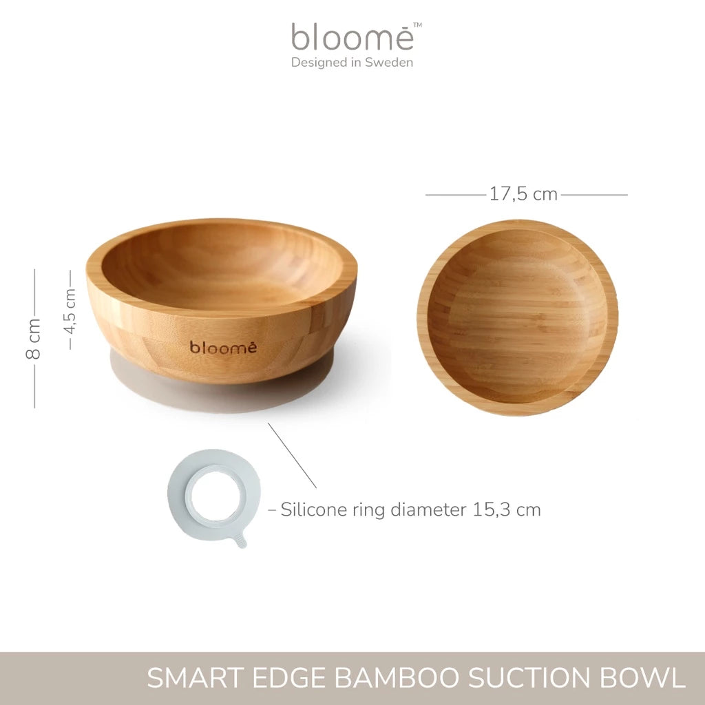 Smart Edge Bamboo Suction Bowl