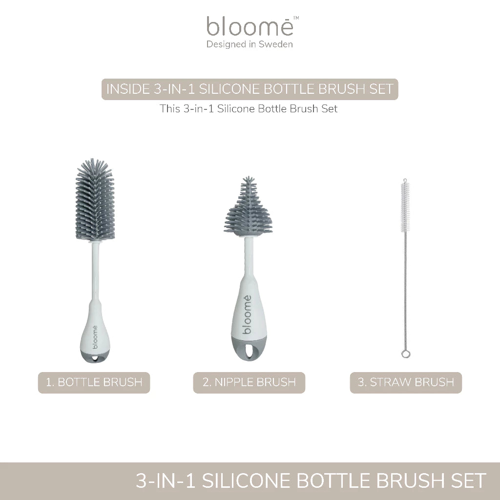 3-in-1 Silicone Bottle Brush Set