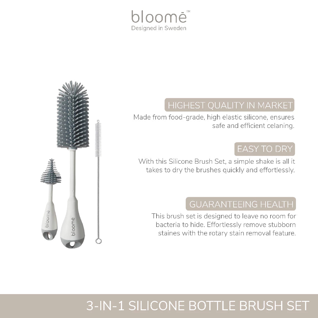 3-in-1 Silicone Bottle Brush Set