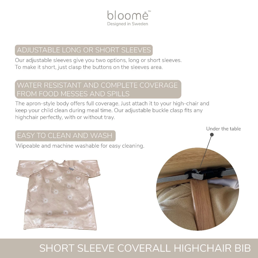 Short Coverall Bib High Chair For Baby Toddler And Kids