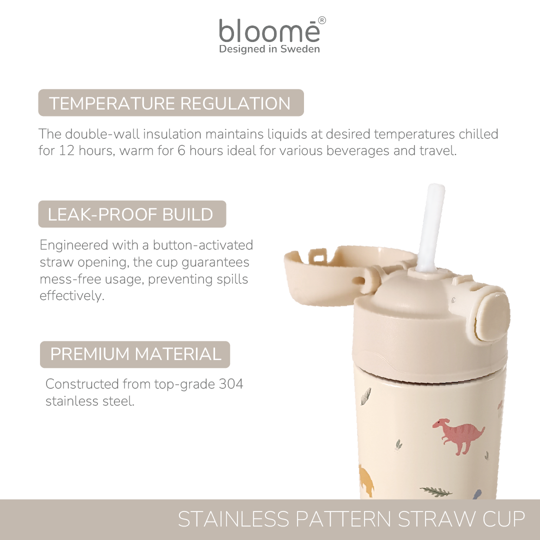Stainless Pattern Straw Cup