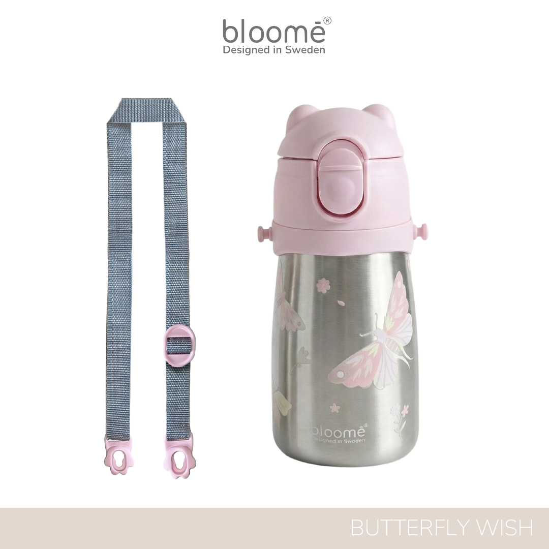 Stainless Training Straw Cup Long Strap