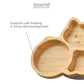 BLOOME X SYLVIE CENDANA Kitty Bamboo Suction Plate Set - Mess-Free Feeding Solution