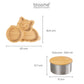 BLOOME X SYLVIE CENDANA Kitty Bamboo Suction Plate Set - Mess-Free Feeding Solution