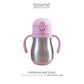 BLOOME – Stainless Training Straw Cup Baby | Premium 304 Thermos Insulated Botol Minum Anak Bayi Sedotan Weighted Gravity Ball