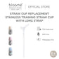 Stainless Training Straw Cup Long Strap Replacement