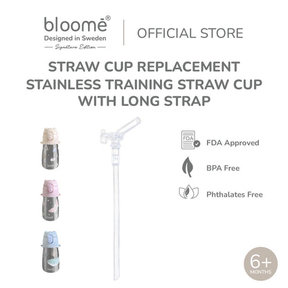 Stainless Training Straw Cup Long Strap Replacement
