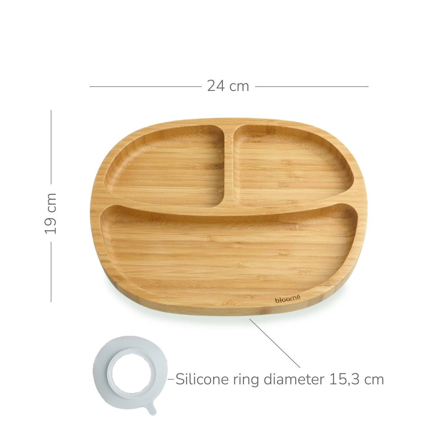 Classic Bamboo Suction Plate