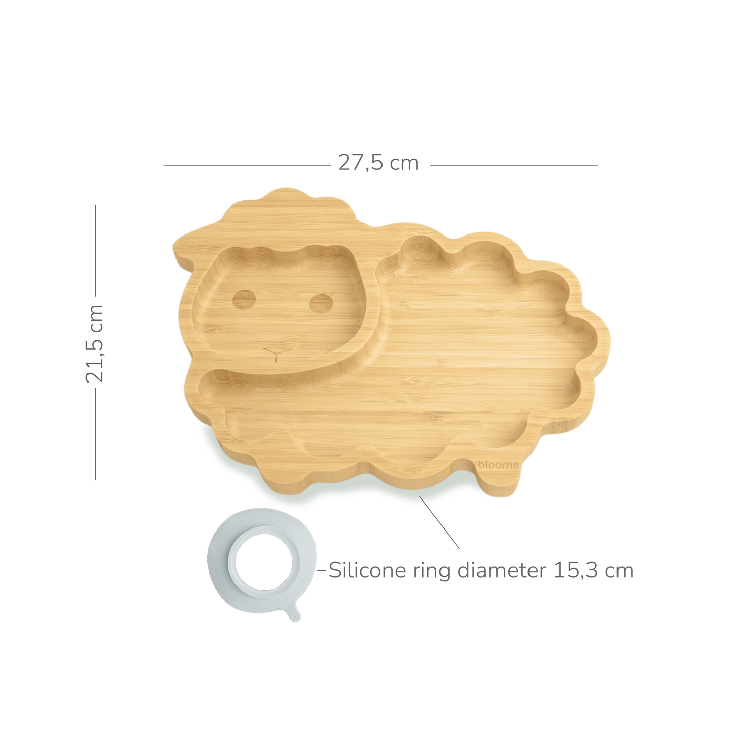 Sheep Bamboo Suction Plate